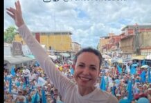 Maria Corina pede que venezuelanos ‘não participem de atos não legítimos do ditador Maduro, não votem na eleições’