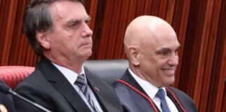 Bolsonaro e alexandre de moraes do stf