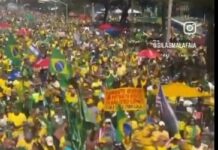 Brasileiros lotam Praça da Liberdade em Belo Horizonte em manifestação “Reaje Brasil”, contra atos de Lula e Moraes
