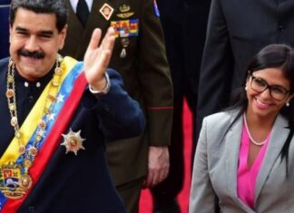 Maduro e Delcy Rodrigues Venezuela. Imagem: Estatal da Venezuela