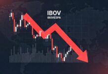 Bolsa Brasileira. Ibovespa em queda