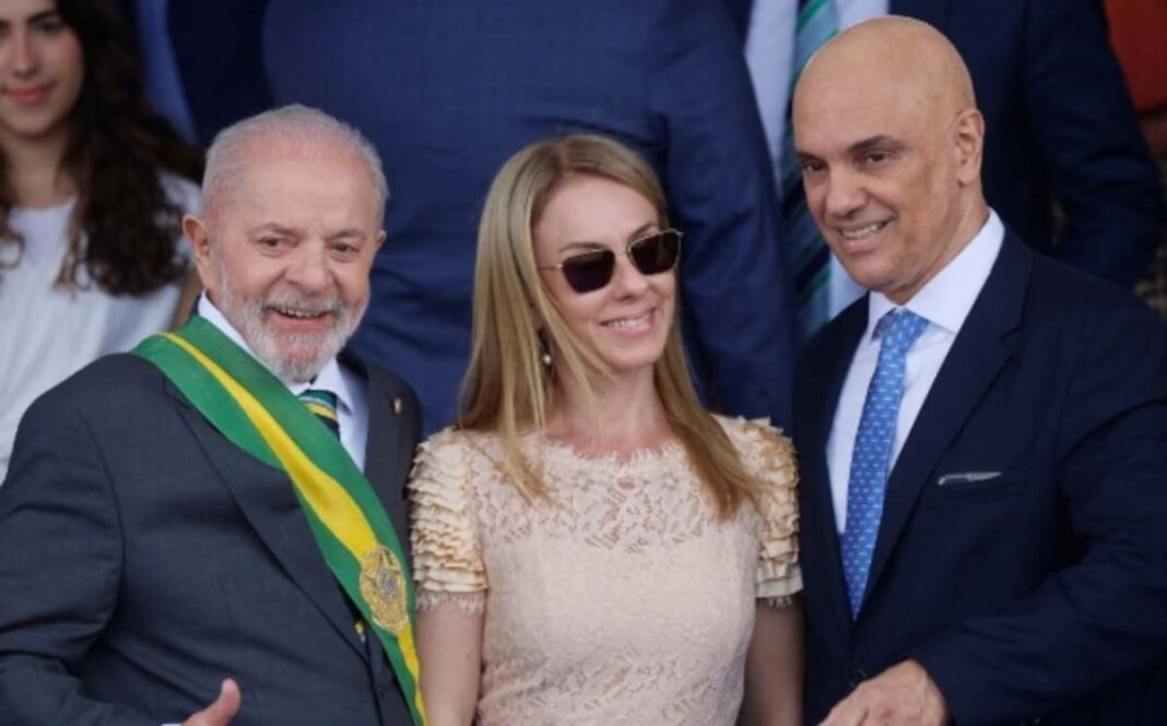 ESPOSA DE MORAES VIVIANE BARCI COM LULA E O MINISTRO ALEXANDRE DE MORAES