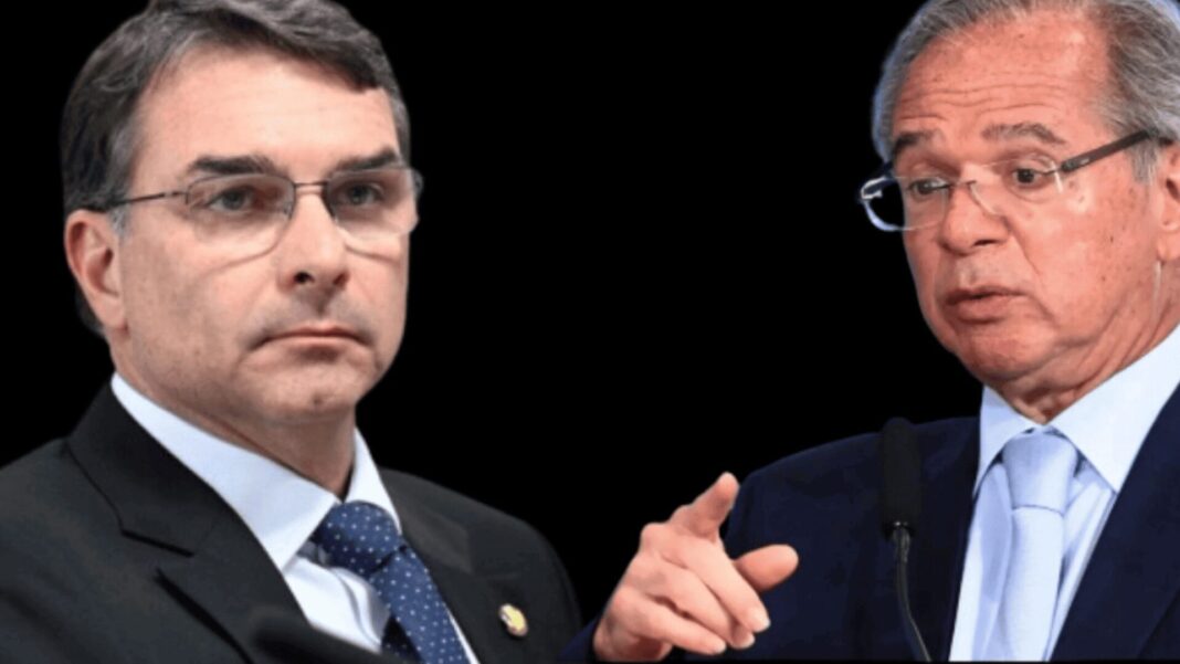 Flávio Bolsonaro e Paulo Guedes