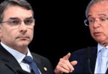 Flávio Bolsonaro e Paulo Guedes