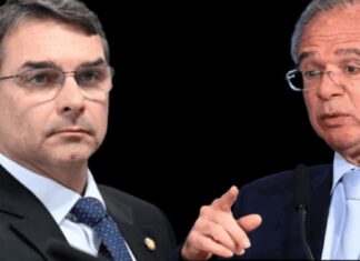 Flávio Bolsonaro e Paulo Guedes