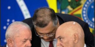 Lula, Moraes e Flávio Dino