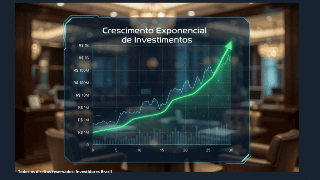 Viver de Renda Não É Sobre Dinheiro — É Sobre Controle: A Estratégia que Cria um Salário Vitalício com Seus Investimentos 2 Gráfico Viver de Renda 2 A Curva dos Juros Compostos (O tempo trabalhando)