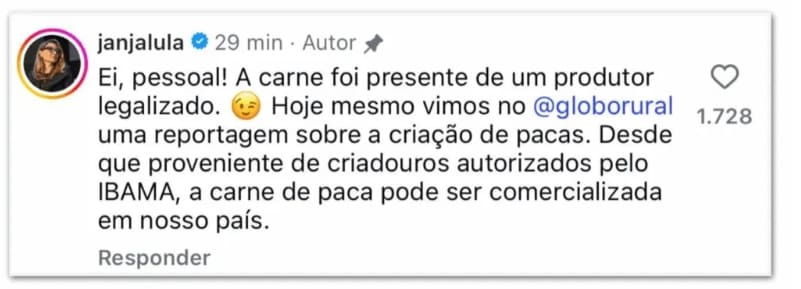 LULA E JANJA COMEM CARNE DE PACA