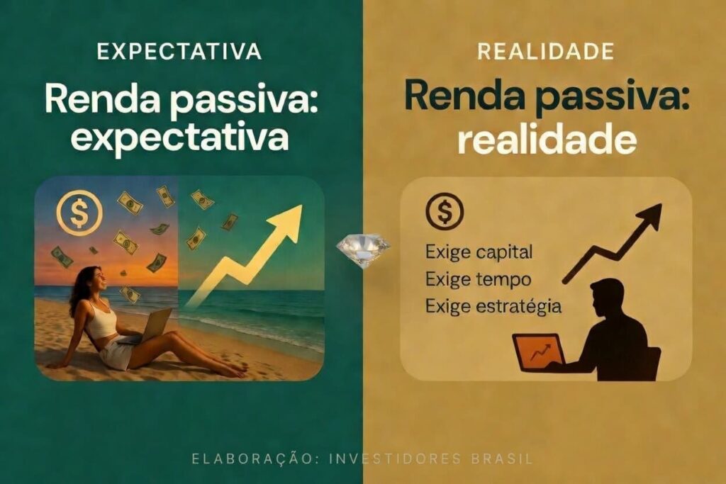 Renda passiva expectativa vs realidade