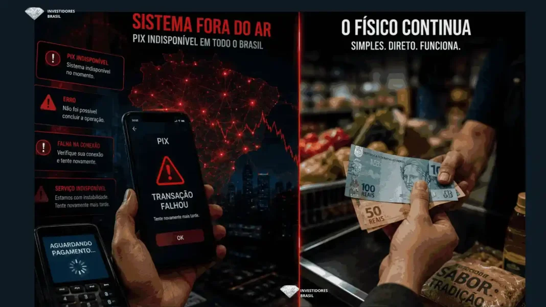 pix, dinheiro fisico