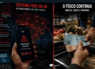 pix, dinheiro fisico