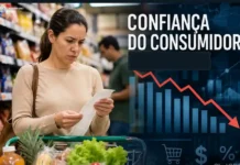 Confiança do consumidor desaba pelo 4º mês seguido e atinge menor nível segundo FGV confiança do consumidor