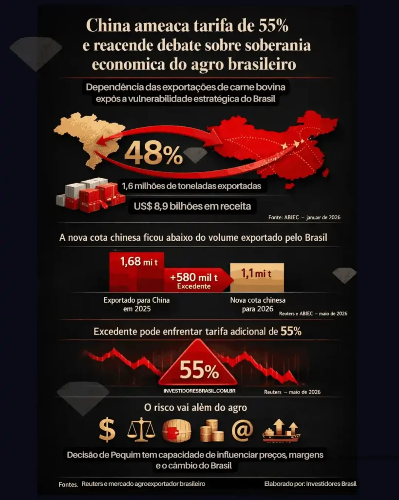 infografico exportacao de carne brasileira para china
