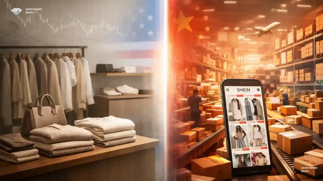 shein, Everlane, disputa global entre fast fashion chinês e varejo sustentável americano”