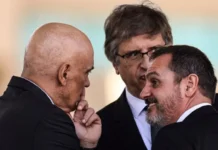 Alexandre de Moraes, Paulo Gonet e Andrei Rodrigue, chefe da PF