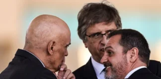 Alexandre de Moraes, Paulo Gonet e Andrei Rodrigue, chefe da PF